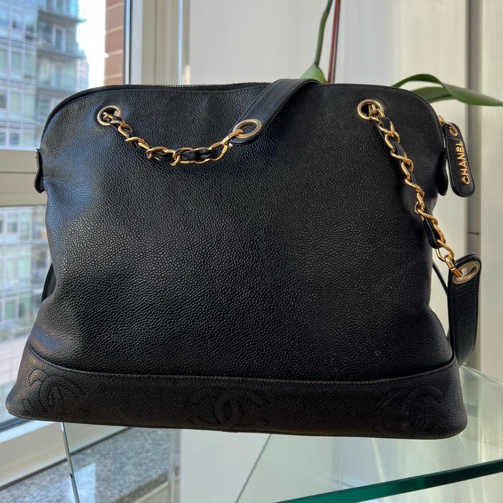 CHANEL Vintage Triple CC Totae Bag